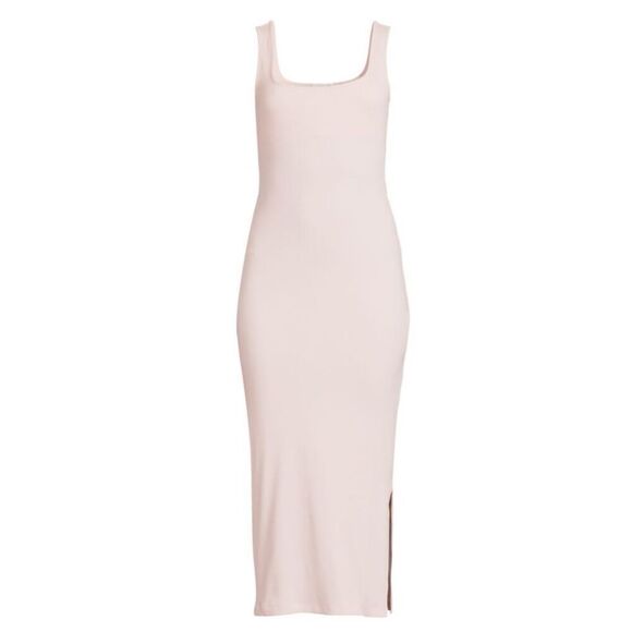 Skin Dresses & Skirts - SKIN Isha Pima Cotton Blend Midi Sheath Dress in Pink NWT Size 3/Large